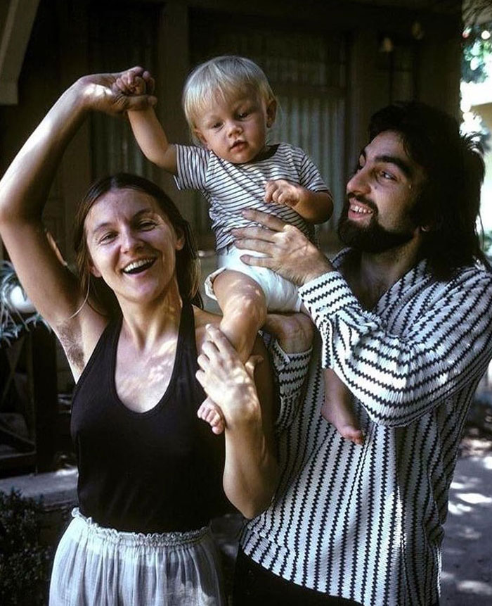 Leonardo Dicaprio con sus padres en 1976