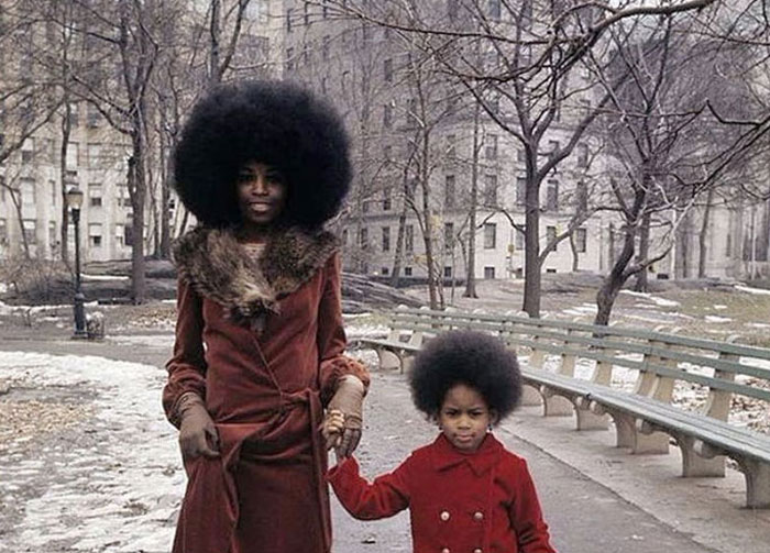 Madre e hija en Nueva York, 1970