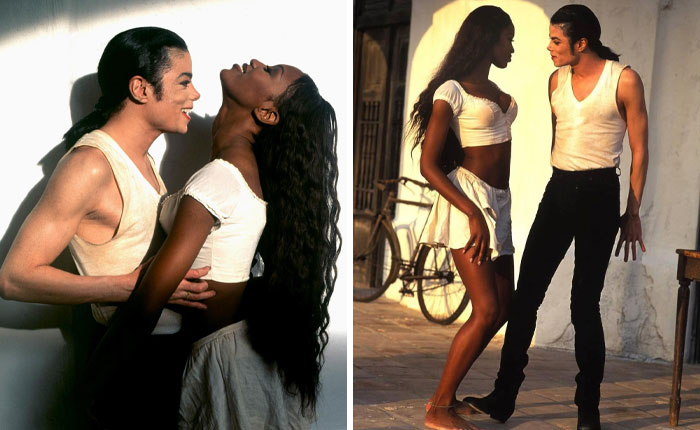 Michael Jackson And Naomi Campbell On Set Of “In The Closet”