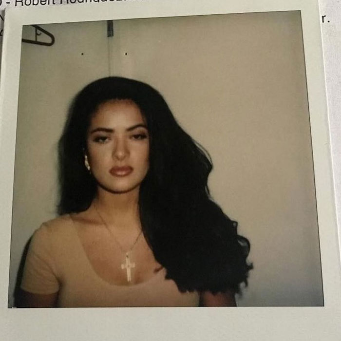 Polaroid de un casting de Salma Hayek, alrededor de 1995