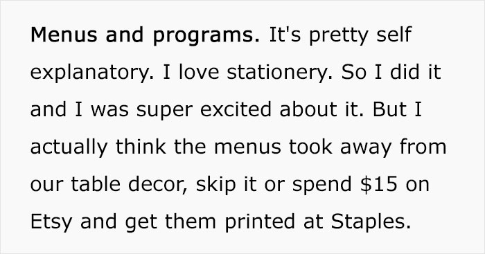 “Things I Regret Spending Money On For My Wedding”: Woman Points Out These 8 Things People Should Save Their Money On “Things I Regret Spending Money On For My Wedding”: Woman Points Out These 8 Things People Should Save Their Money On