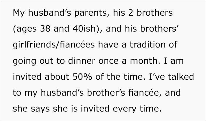Woman Never Gets Invited To Husband's Family Dinners, Decided To Crash One And They Were Not Happy About It