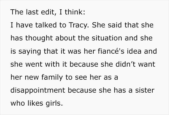 Bride Doesn't Invite Sister To The Wedding Because Of Her Sexuality, Freaks Out When Her Mother Refuses To Come Too Bride Doesn't Invite Sister To The Wedding Because Of Her Sexuality, Freaks Out When Her Mother Refuses To Come Too