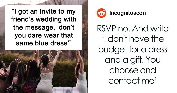 Woman Keeps On Wearing The Same Dress To Weddings, Wonders What To Do After Her Friend Tells Her To Wear Something Else