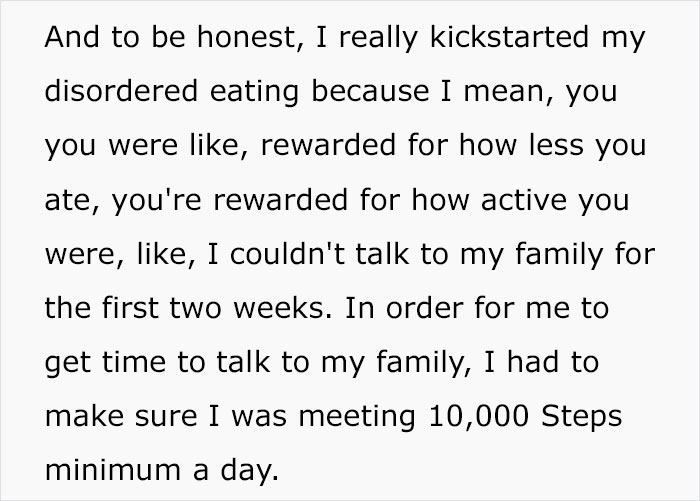 Woman Spent 10 Weeks At Fat Camp When She Was A Teen, Lists All The Things They Were Forced To Do There Woman Spent 10 Weeks At Fat Camp When She Was A Teen, Lists All The Things They Were Forced To Do There