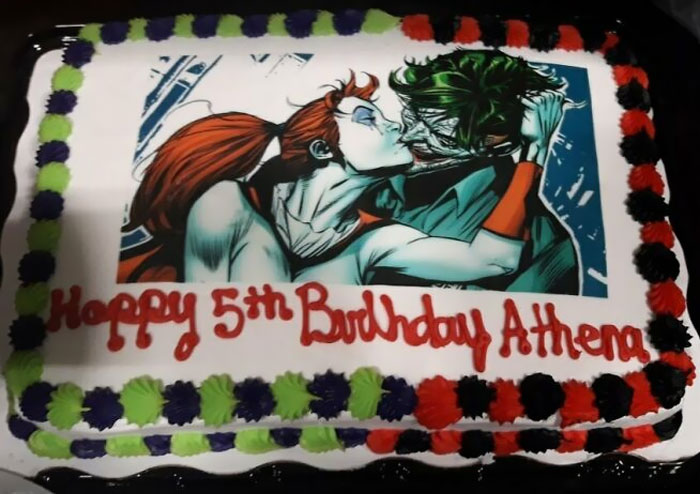 Happy 5th Birthday, Athena! Here's An Edible Version Of Your Favorite Characters Making Out. They Grow Up So Fast, Don't They, Leighann