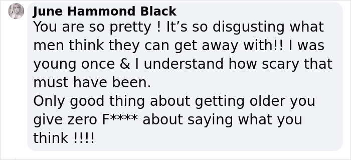 "Comment supporting woman appalled by tattoo artist's behavior, sharing advice on confidence with age. "Comment supporting woman appalled by tattoo artist's behavior, sharing advice on confidence with age.