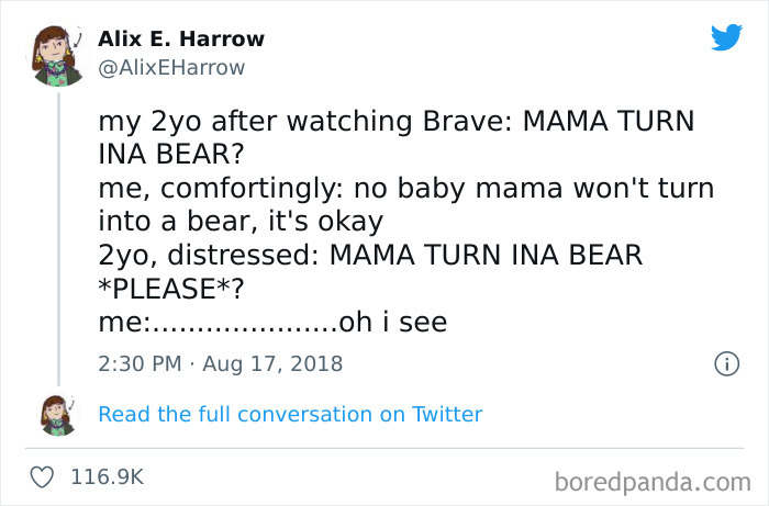 See How Well Turning Your Mom Into A Bear Would Work For You, Ya Little Evil