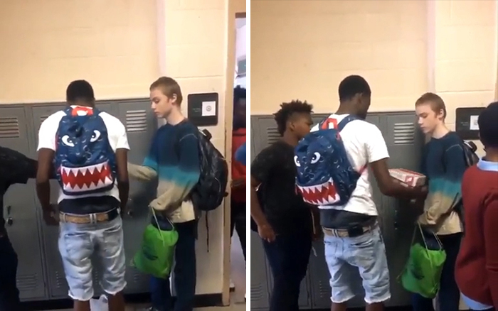 A Freshman In High School Was Getting Bullied For Wearing The Same Clothes To School Everyday. His Classmates Decided To Buy Him Some New Clothes And New Sneakers.