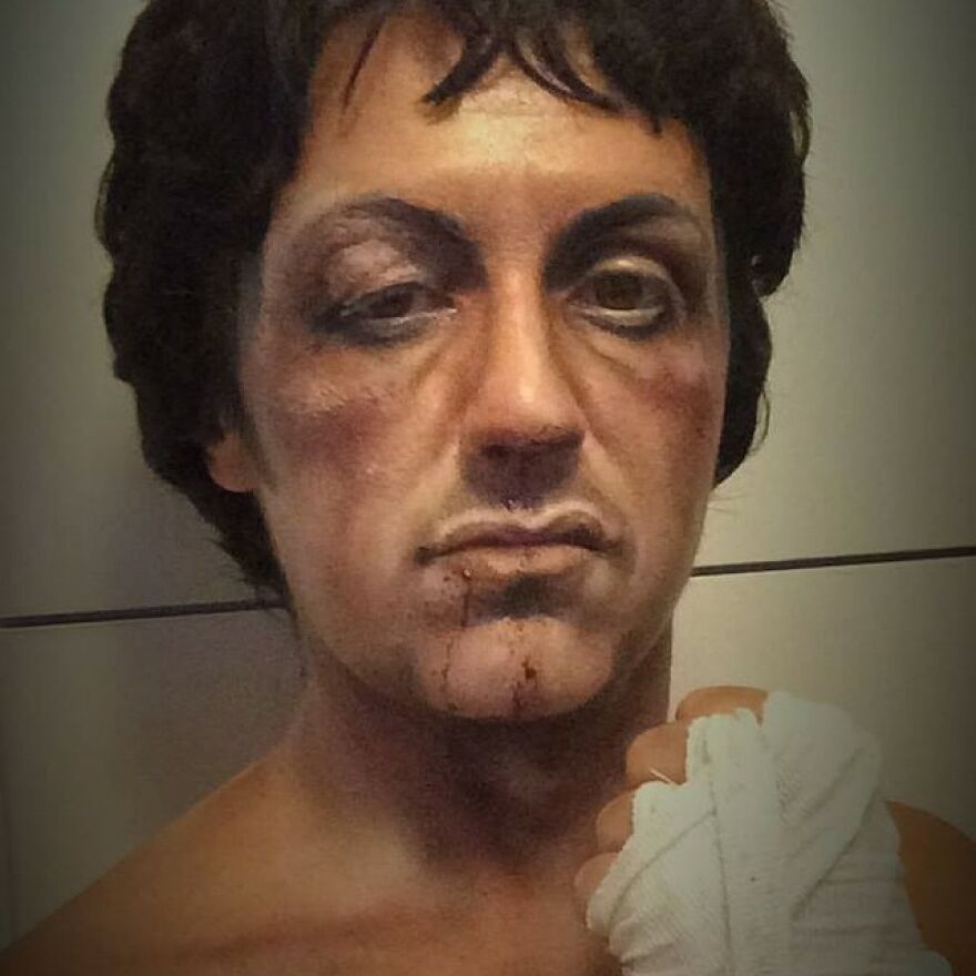 Sylvester Stallone (Rocky After The Match)