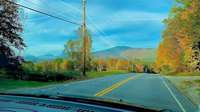 The View In My Way To Work Everyday In Dorchester Nh. You Can See Lincoln Nh’s Beautiful Mountain Range From Here