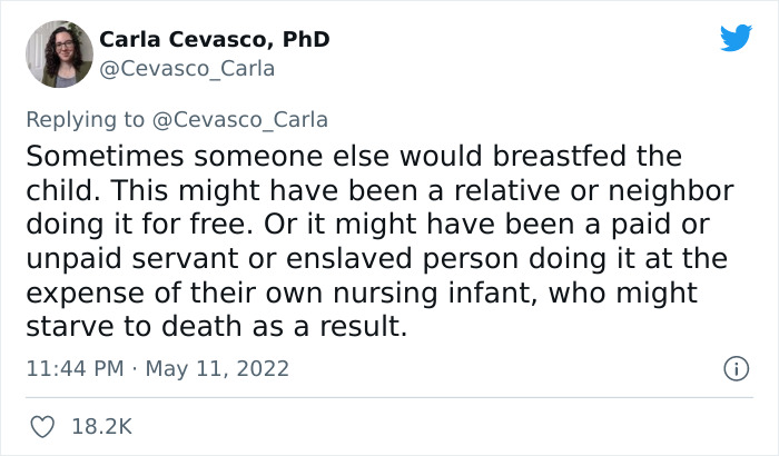 History Professor Shuts Down People Arguing That Mothers Should Just Breastfeed Like In The Pre-Formula Days, Paints A Gruesome Picture Of What It Was Really Like History Professor Shuts Down People Arguing That Mothers Should Just Breastfeed Like In The Pre-Formula Days, Paints A Gruesome Picture Of What It Was Really Like