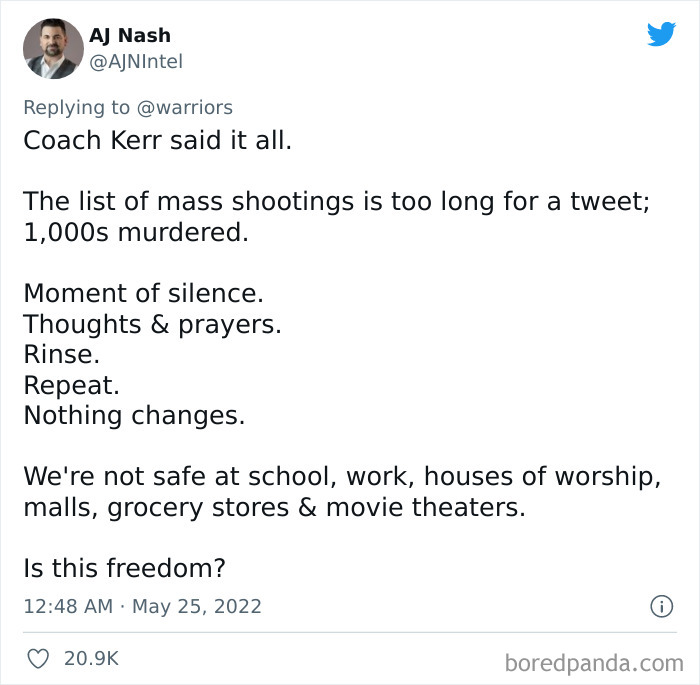 "It’s Pathetic!": Warriors Head Coach Storms Out Of Pre-Game Press Conference After Railing Senate For Blocking Gun Control "It’s Pathetic!": Warriors Head Coach Storms Out Of Pre-Game Press Conference After Railing Senate For Blocking Gun Control