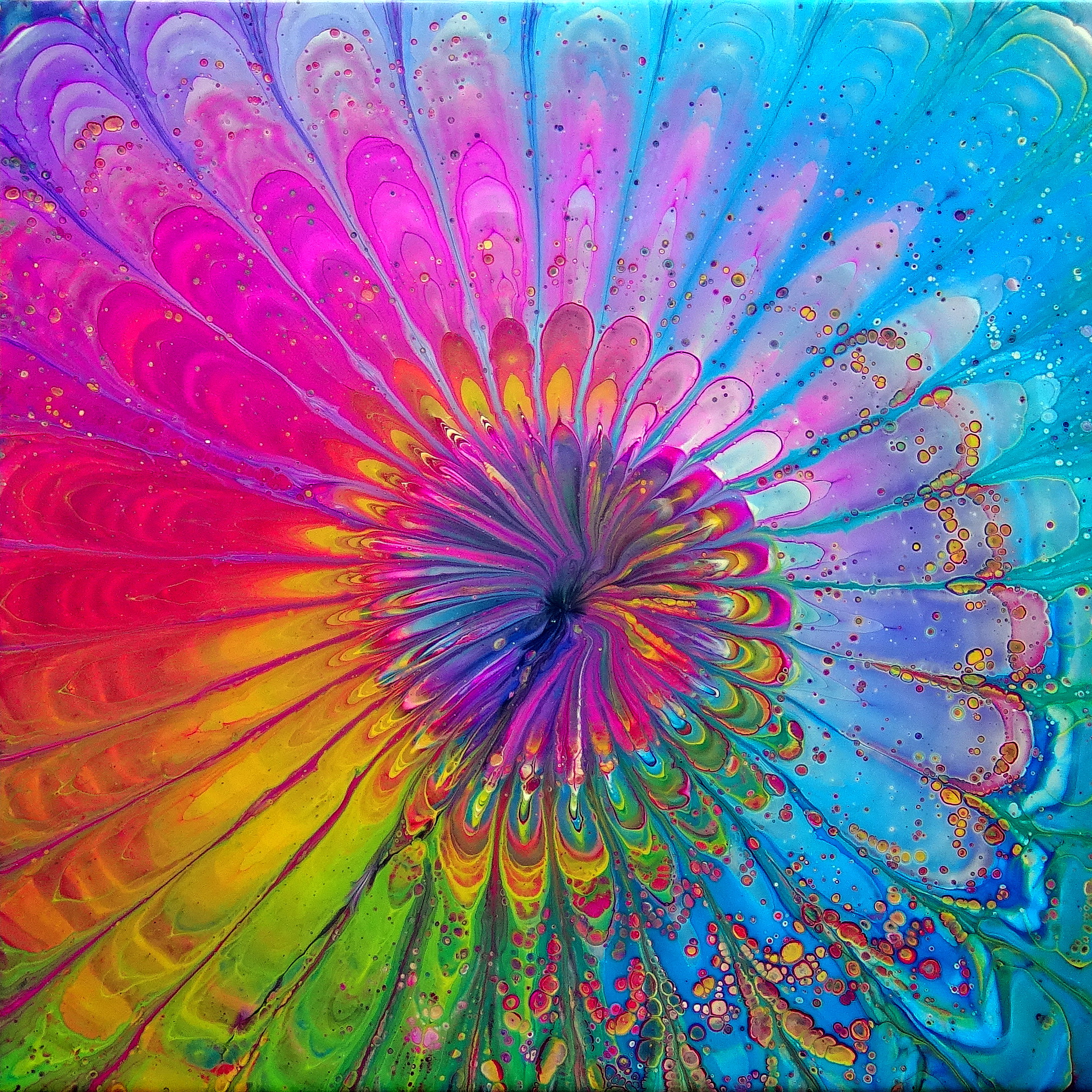 Fluid Art Compilation ~ 5 Strainer And Colander Acrylic Pours ~ Satisfying Video ~ Art Therapy