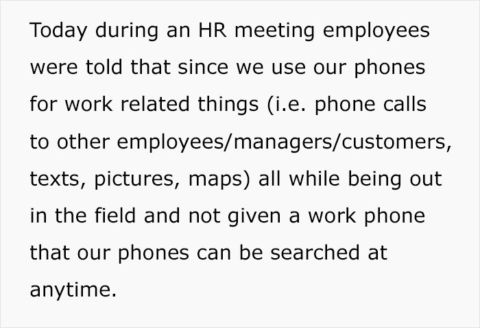 HR Wants To Check Employees’ Personal Phones Anytime They Want, People Are Not Having It HR Wants To Check Employees’ Personal Phones Anytime They Want, People Are Not Having It