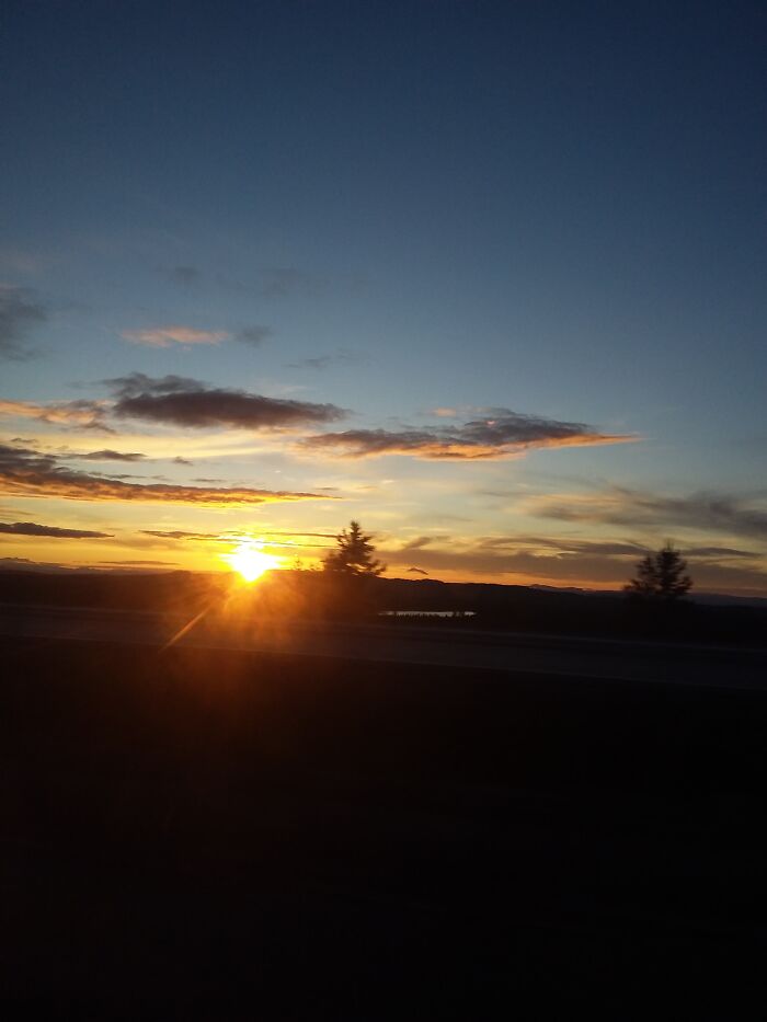 Sunset Along Hwy 5 In Bc, Canada
