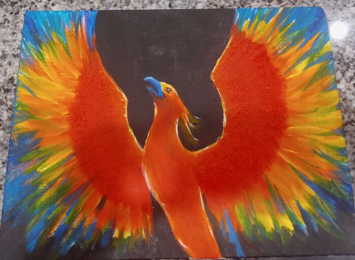 This Painting Of A Phoenix I Did