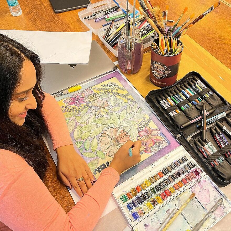 Abstract Paintings By Textile Designer Isha Mehta (32 Pics)