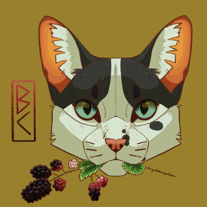 My Etsy Shop ‘Mascot’, Blackberry Cat!