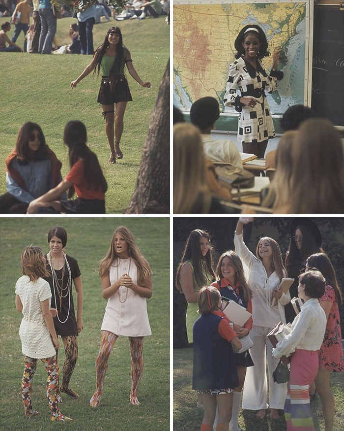 Moda hippie en las escuelas secundarias de la década de 1960