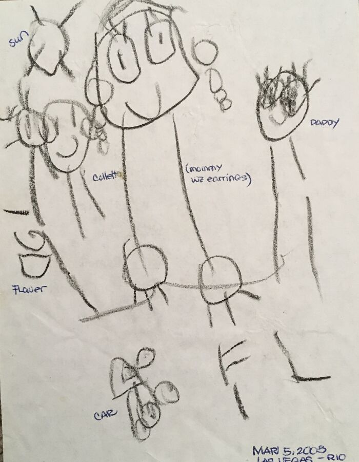 My Daughter’s Drawing When She Was 3 Years Old. Priceless