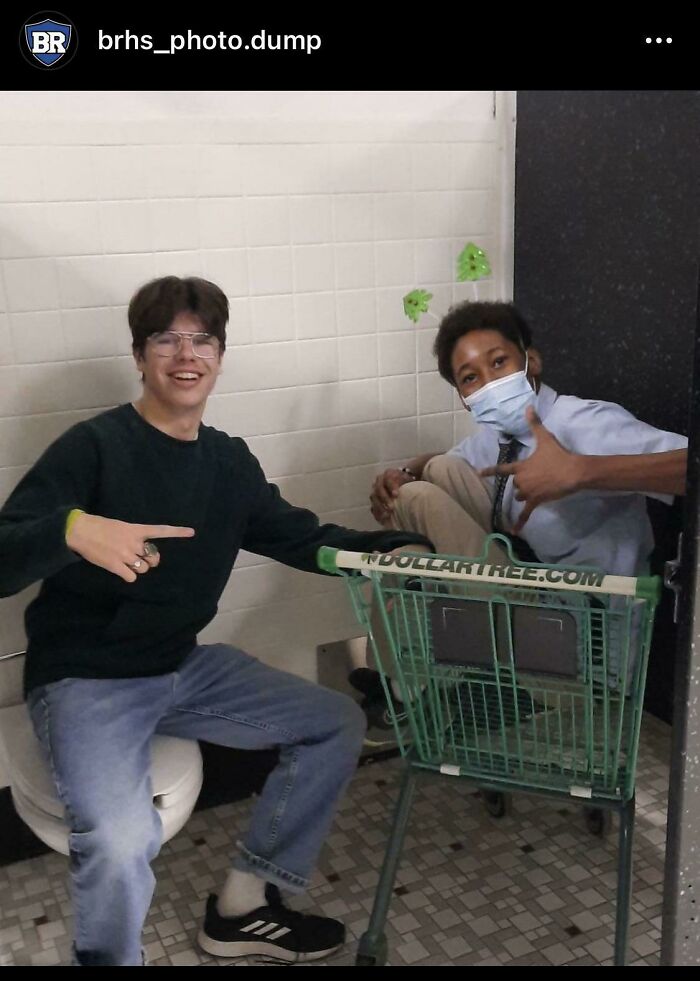 Kids At My School Got A Shopping Cart In The Bathroom
