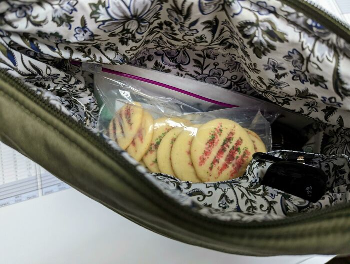 My Mom Snuck A Baggie Of Homemade Cookies Into My Purse This Morning When I Dropped My Son Off At Her House Before Work. Mom's Gonna Mom