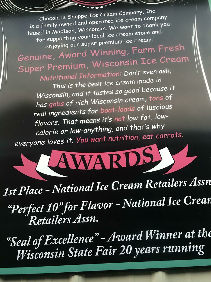 Ice Cream Company Doesn’t Care About Nutrition