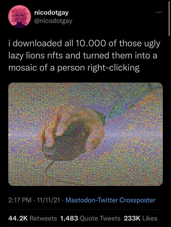 Madlad Downloads 10,000 Lazy Lion Nfts And Makes A Mosaic