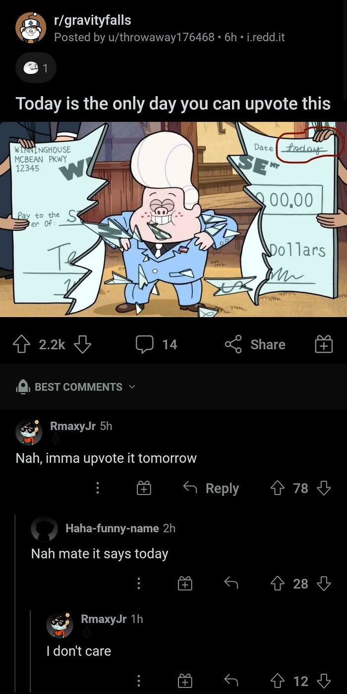 Mad Lad Upvotes A Picture After He's Allowed To