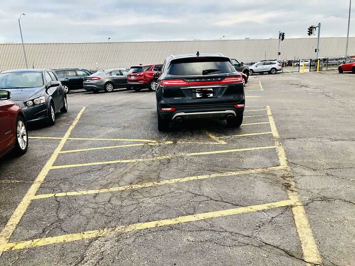 My Coworker Parks In The Same Spot Like This Everyday