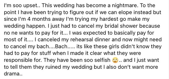 “Selfish” Bridesmaids Ruin Wedding By Saving Their Money During Record Inflation