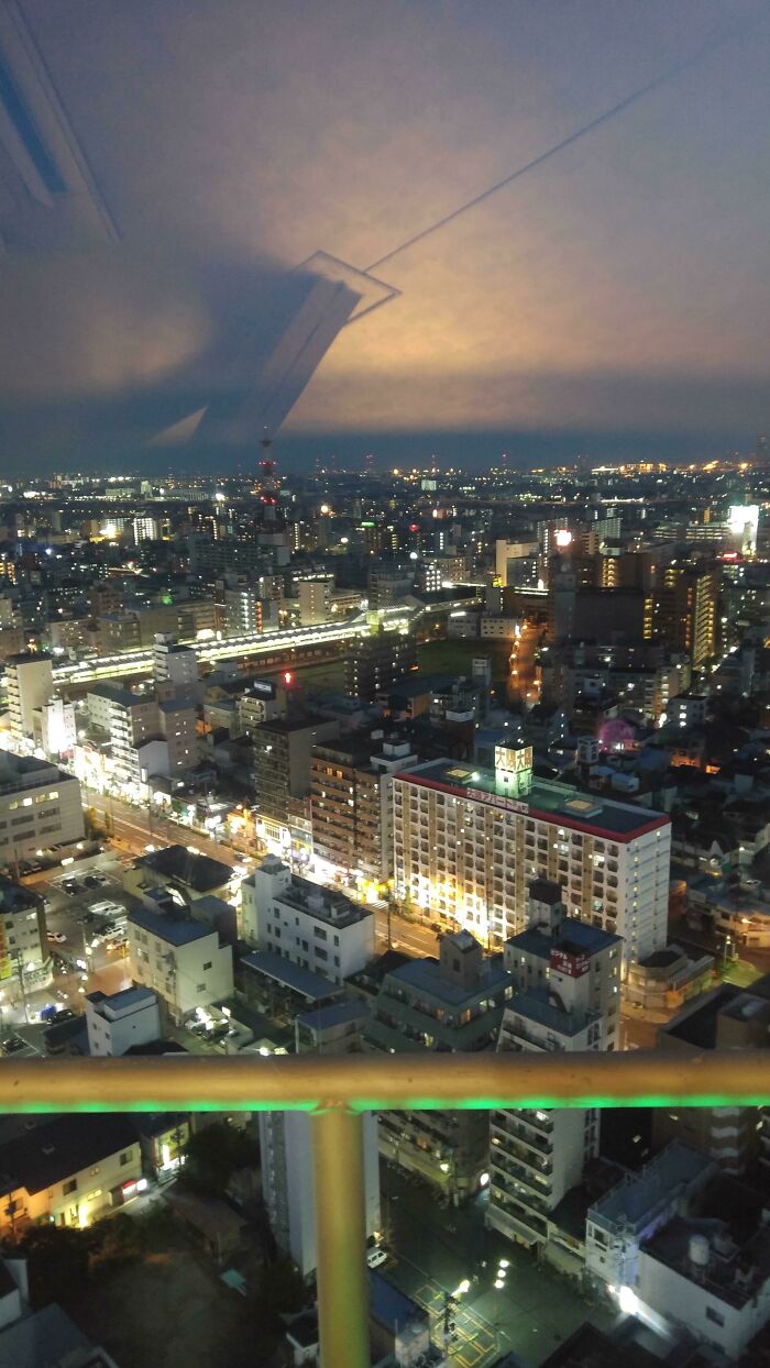 Reflection On Window Looks Like A Massive Spaceship Landing