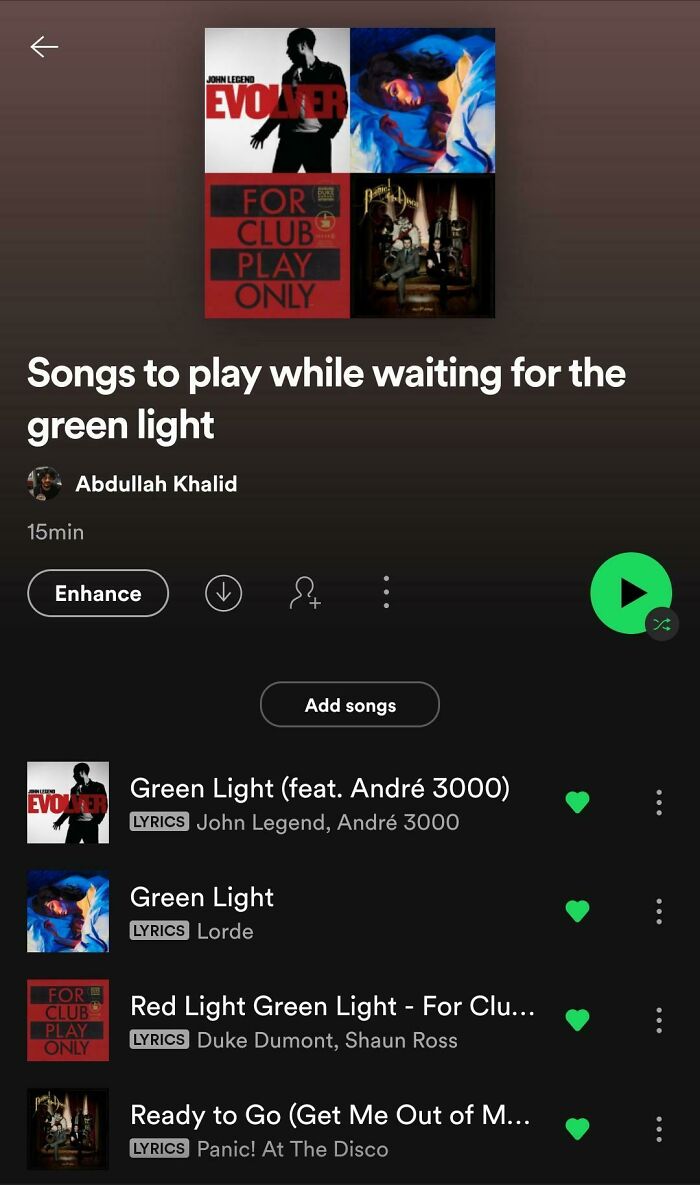 Songs To Play While Waiting For The Green Light