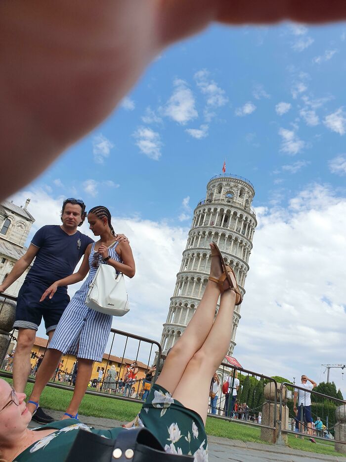 In Response To The Girl Not Holding The World, Here I Am, Not Leaning Against The Leaning Tower Of Pisa
