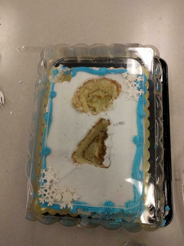 The Way My Coworkers Cut This Cake