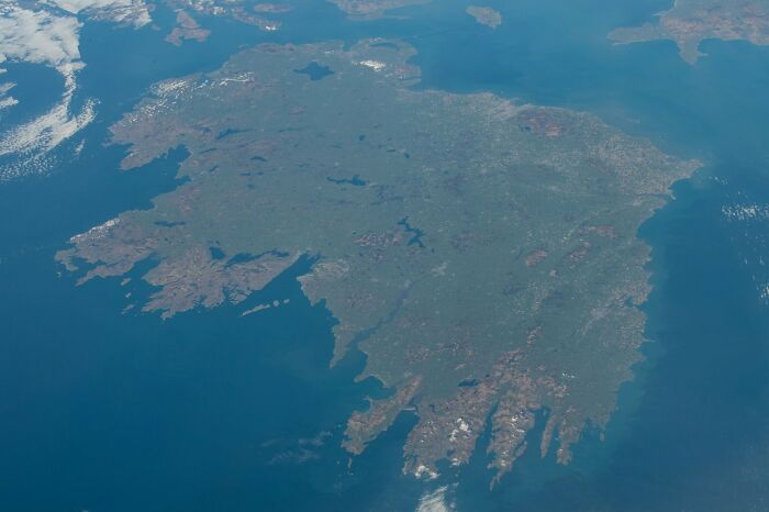 Ireland With No Clouds, Taken From The International Space Station (400km Above Us) Last Friday, April 2nd