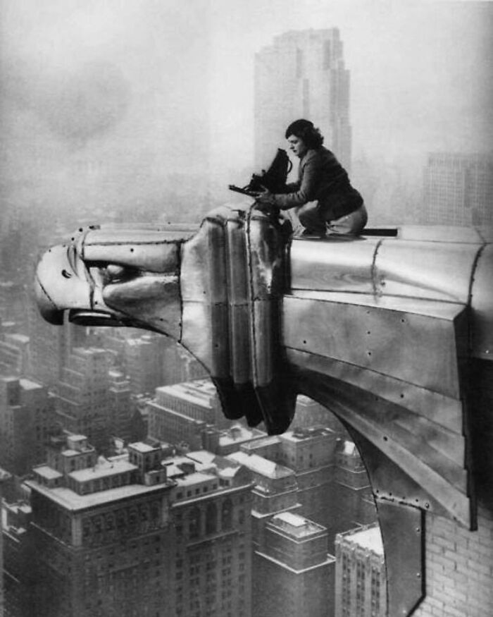 Margaret Bourke-White Working Atop Chrysler Building, New York City, 1934