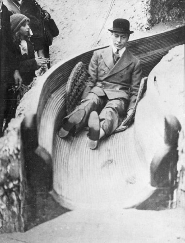 King George VI Of England Enjoying A Slide, 1925