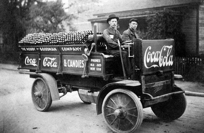 A Coca Cola Company Delivery Truck In 1909