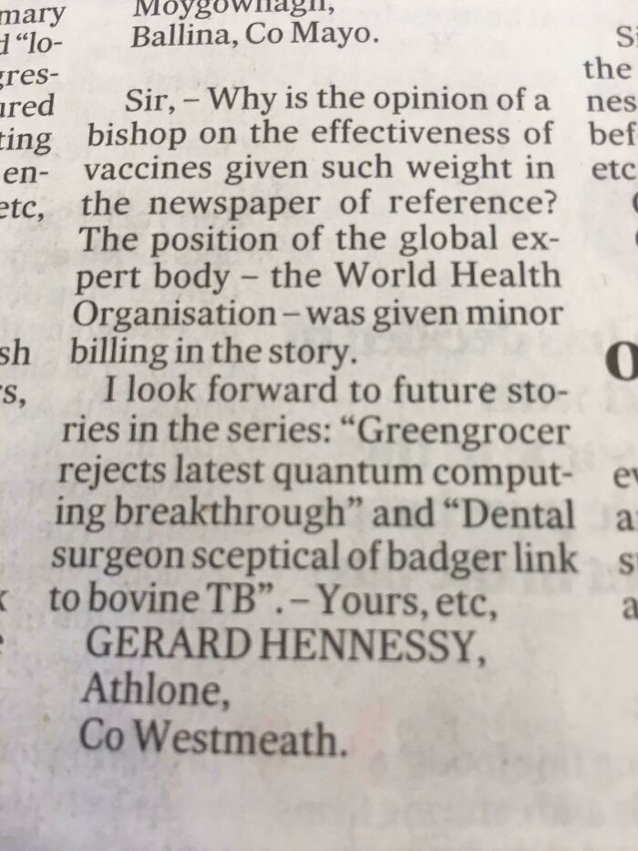 Gerard Hennessy And His Letter To The Irish Times Is Undoubtedly The Best Thing I’ve Read This Year