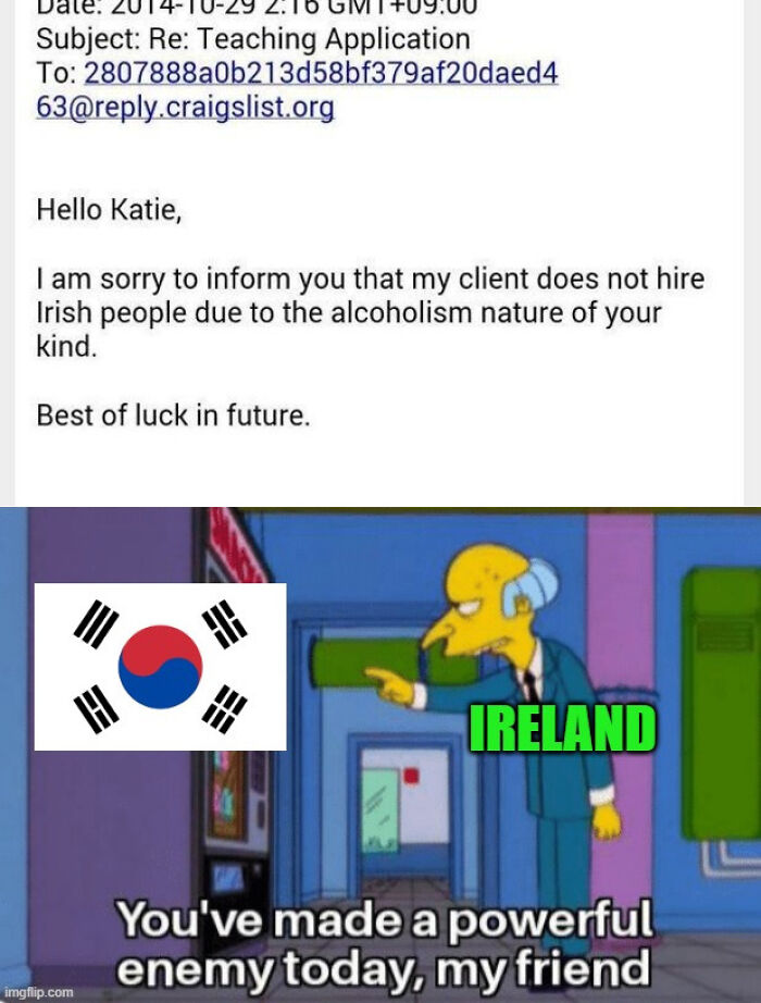 In 2014 An Irish Teacher Was Rejected For A Job In South Korea Because Of Our Stereotype