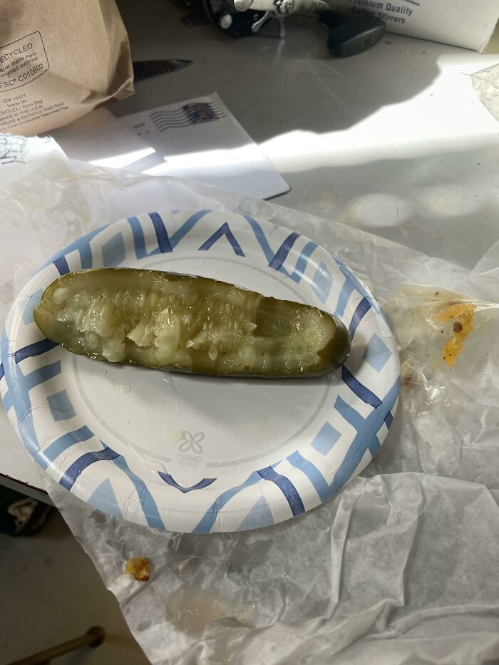 My Coworker Eats His Pickles Like A Psychopath