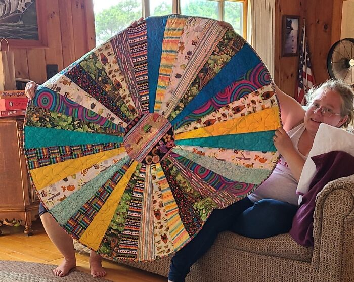 My Husband And I Are Expecting Our First Child In September. My Mother In Law's First Granddaughter. When She Found Out She Immediately Set To Work On These Two Beautiful Quilts. (2 Of 2)