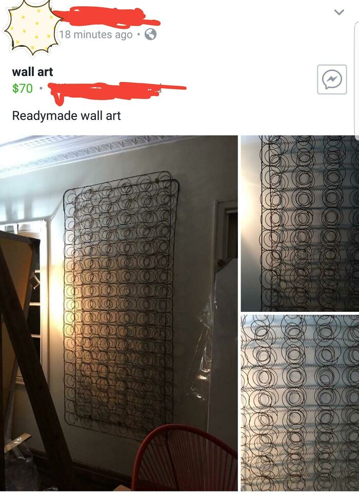 Hang My Old Mattress Springs On Your Wall For Only $70!