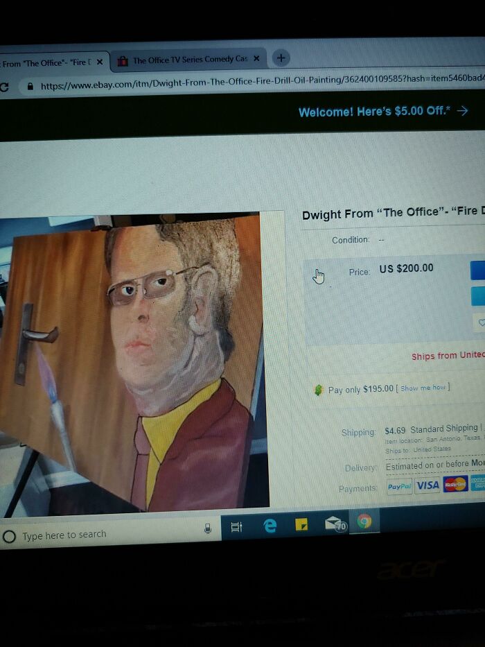 This Painting Of Dwight For $200