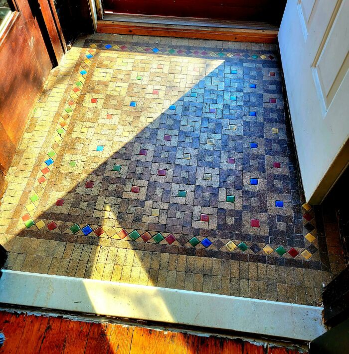 We Bought Our First Home, Built Around 1920, And Have Been Slowly Doing Some Work. But I Definitely Would Never Change Our Original Entryway Tile