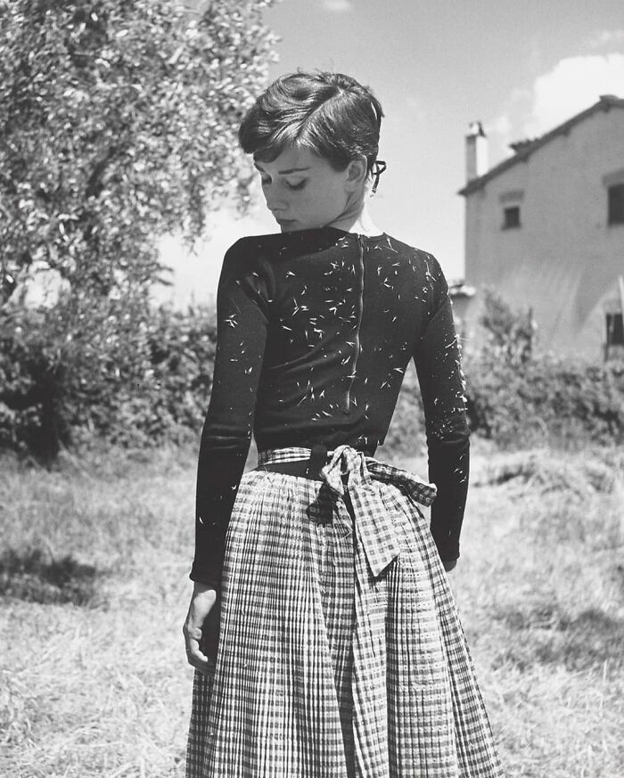 Audrey Hepburn fotografiada por Philippe Halsman en Roma (1954)