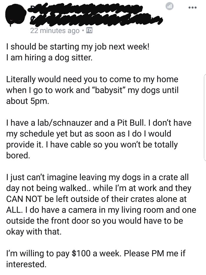 Cb Is Willing To Pay $2.23 An Hour For A Full Time Pet Sitting Gig