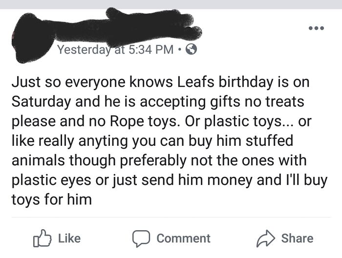 This Girl Posted An Exhaustive List Of Acceptable And Unacceptable Gifts For Her Dog's Birthday. Yes, Her Dog. Basically She Wants Money